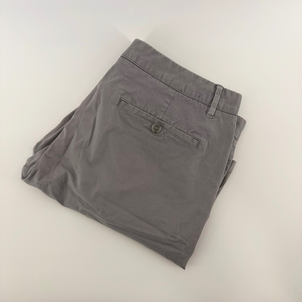Bonobos Washed Chino Shorts 9 Inch Inseam Casual Preppy Cotton 33 Grey